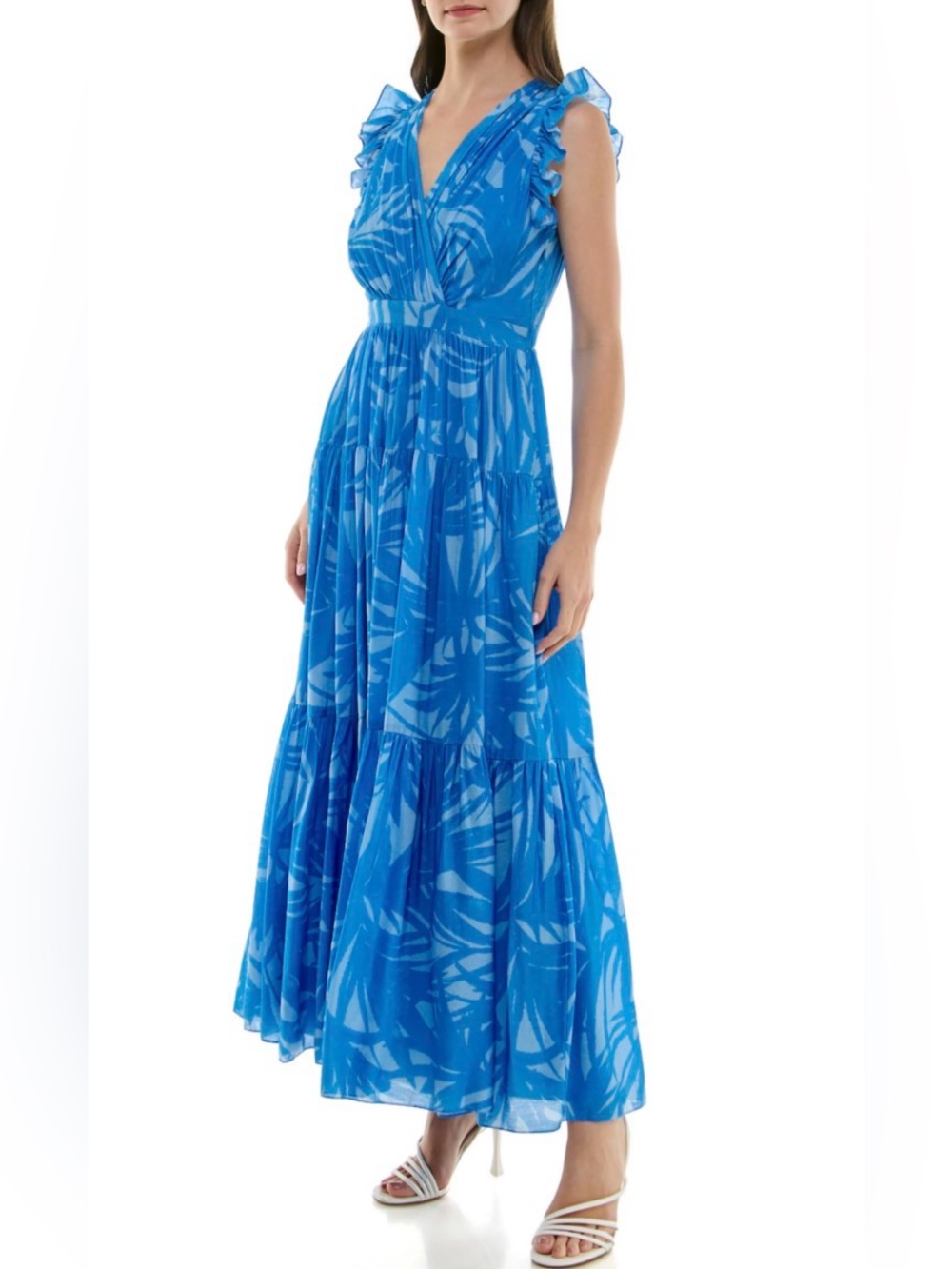 Taylor Flutter Sleeve Tiered Maxi Dress 2